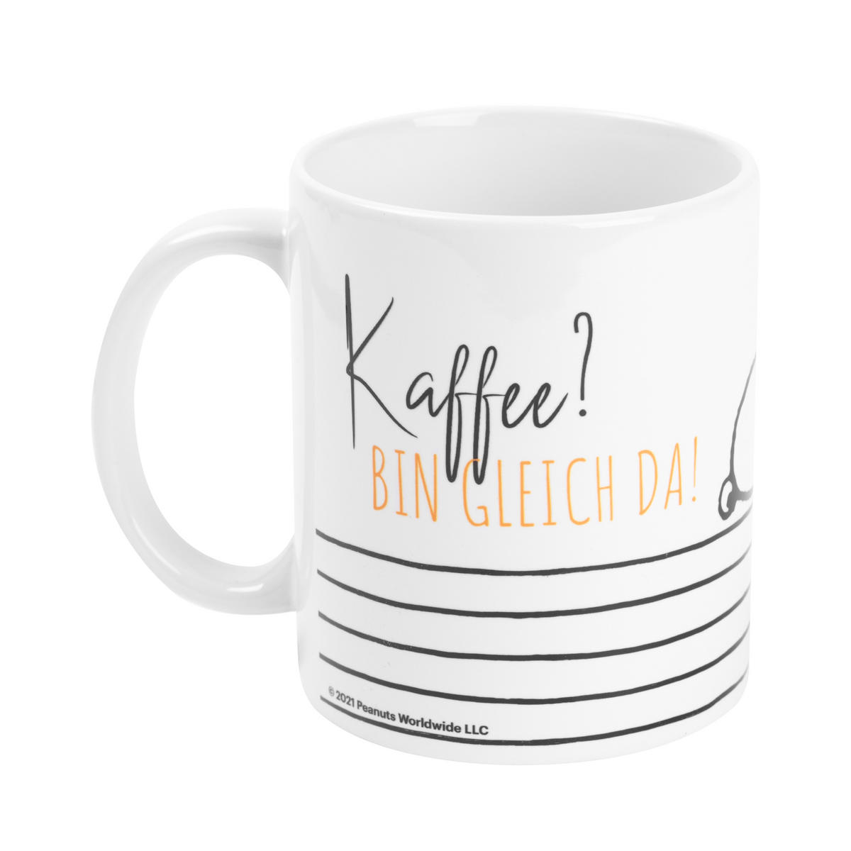 KAFFEEBECHER The Peanuts Snoopy Kaffee? Bin gleich da! Weiß 320 ml - Weiß, Keramik (0.32L) - United Labels