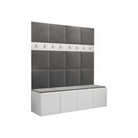 GARDEROBEN-SET Orion V - Weiß/Grau, Holzwerkstoff/Kunststoff (168/186/46cm) - MIRJAN24