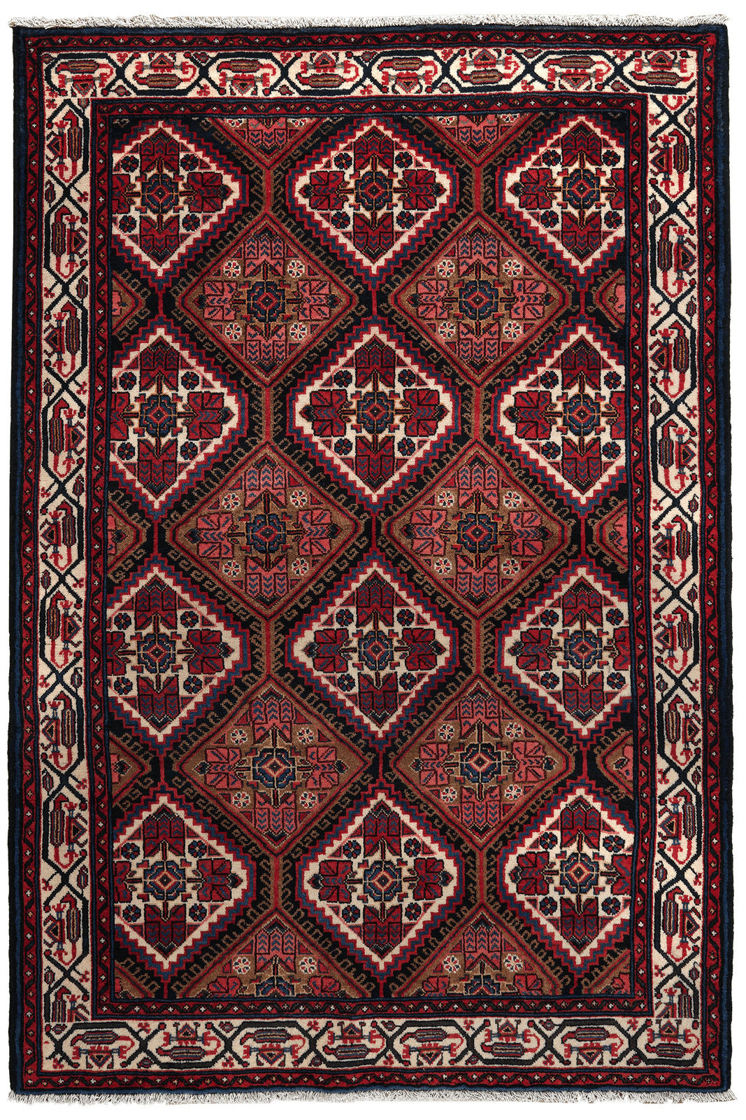 ORIENTTEPPICH handgeknüpft Assadabad Blau 198/134 cm Schurwolle - Blau, Textil (134/198cm) - Looma