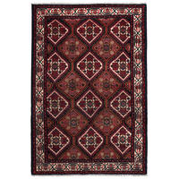 ORIENTTEPPICH handgeknüpft Assadabad Blau 198/134 cm Schurwolle - Blau, Textil (134/198cm) - Looma