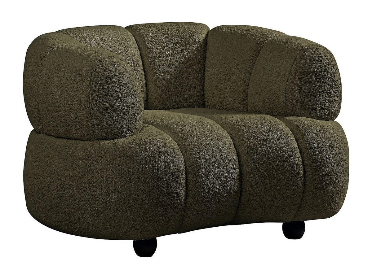 SESSEL mit gerader Rückenlehne - 1 Person - stoff - grün Coliani - Grün, Holz/Textil (108/73/87cm) - Vente-Unique