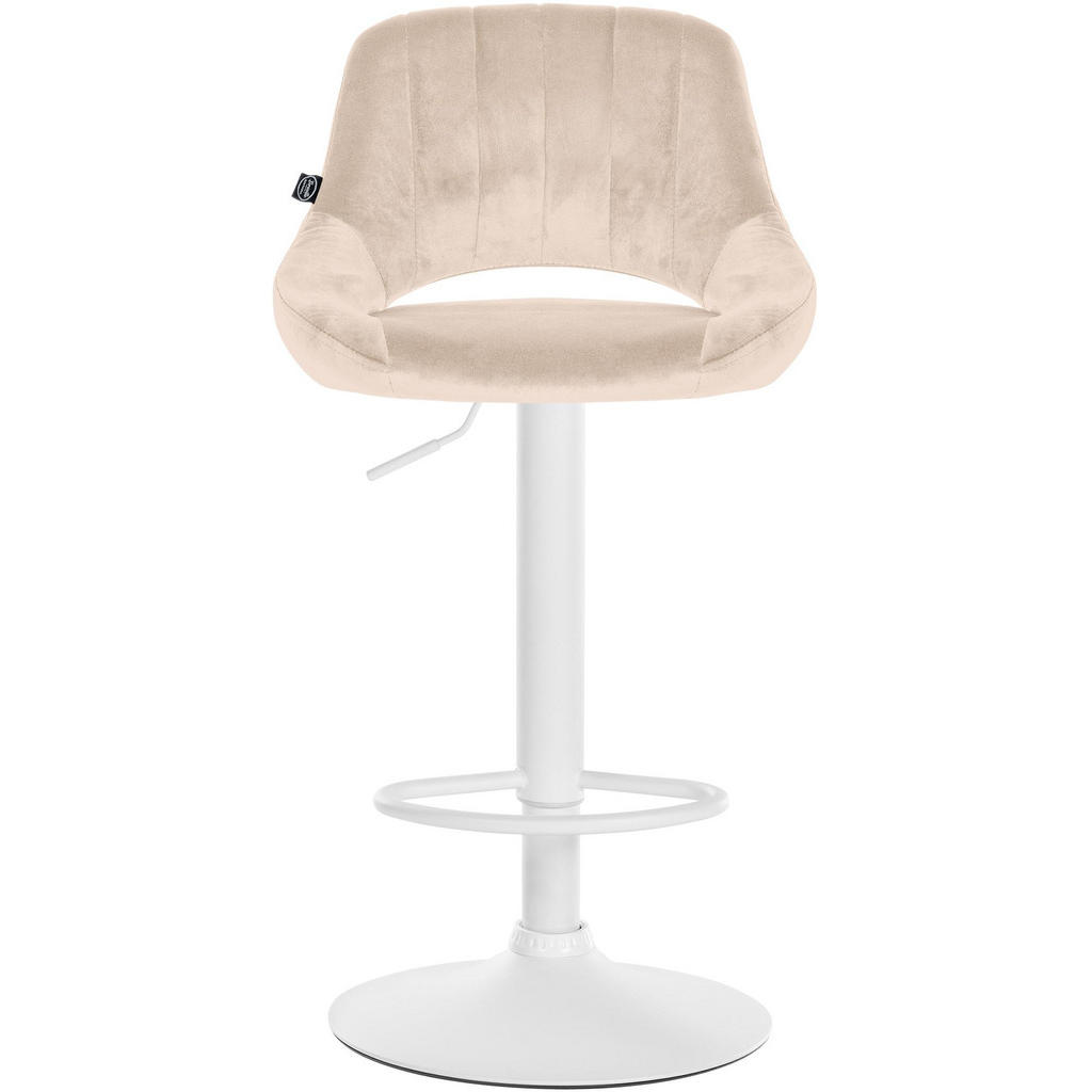 Thumbnail - CLP Barhocker, Creme, Textil, 47x85x48 cm, Esszimmer, Barmöbel, Barhocker