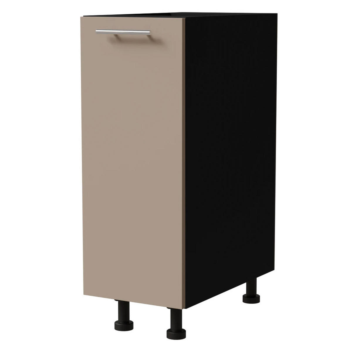 UNTERSCHRANK Brerra D1D/30 30 / 50 / 82 cm - Graubraun/Schwarz, Holz/Holzwerkstoff (30/82/50cm) - Feldmann-Wohnen