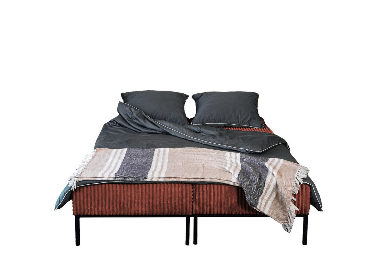 BETT MOOKA 4in1-Multifunktions-System Stoff Velo Kupfer - Kupferfarben, Holz (160/200cm) - Kaiser Möbel
