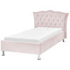 BETT 90/200cm Pastellrosa Metz - Pink, Textil (90/200cm) - Beliani