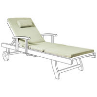 LIEGENAUFLAGE Grün 58/189 cm Toscana/Java/Amantea Premium - Grün, Textil (189/5/58cm) - Beliani