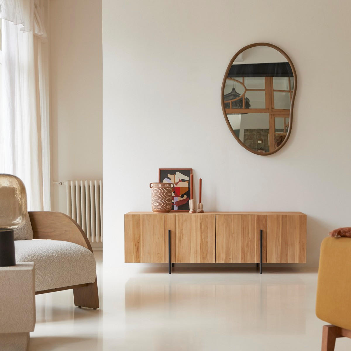 SIDEBOARD Honorine Natur aus Teak - Naturfarben, Holz (165/54/55cm) - Tikamoon