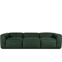 3-SITZER-MODULSOFA BUFFO mit extrem weicher und bequemer Sitzfläche, Kordstoff, dunkelgrün - Dunkelgrün, Textil (290/73/96cm) - KONSIMO®