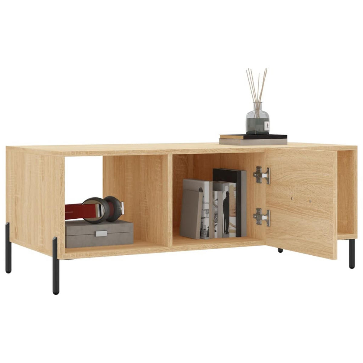COUCHTISCH Sonoma-Eiche 102x50x40 cm Holzwerkstoff - Braun, Holzwerkstoff (102/50/40cm) - furnicato