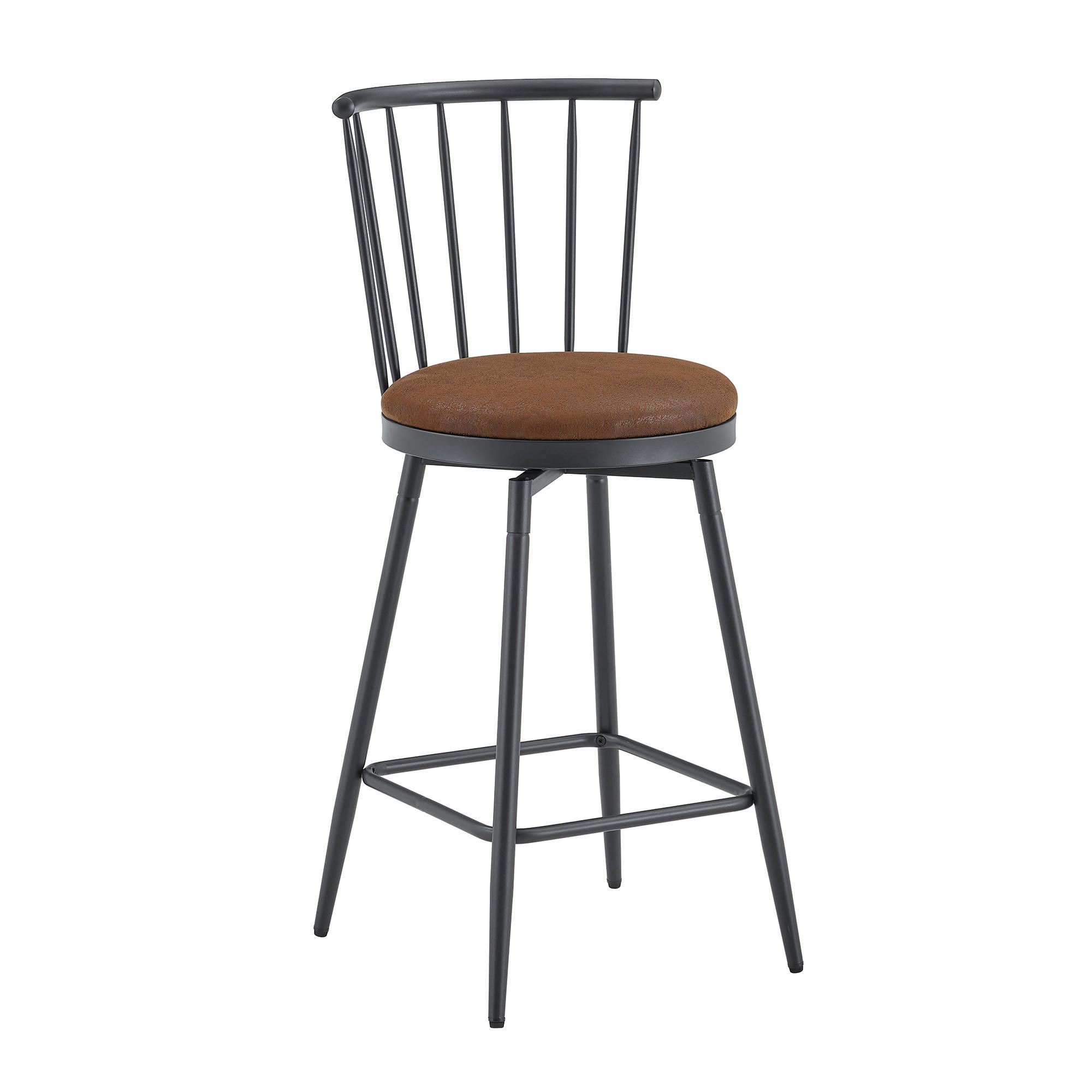 BARHOCKER DE-36667 2er Set mit Tech-Stoff und Metallgestell Braun - Braun, Metall (39/96/39cm) - ComfortXL