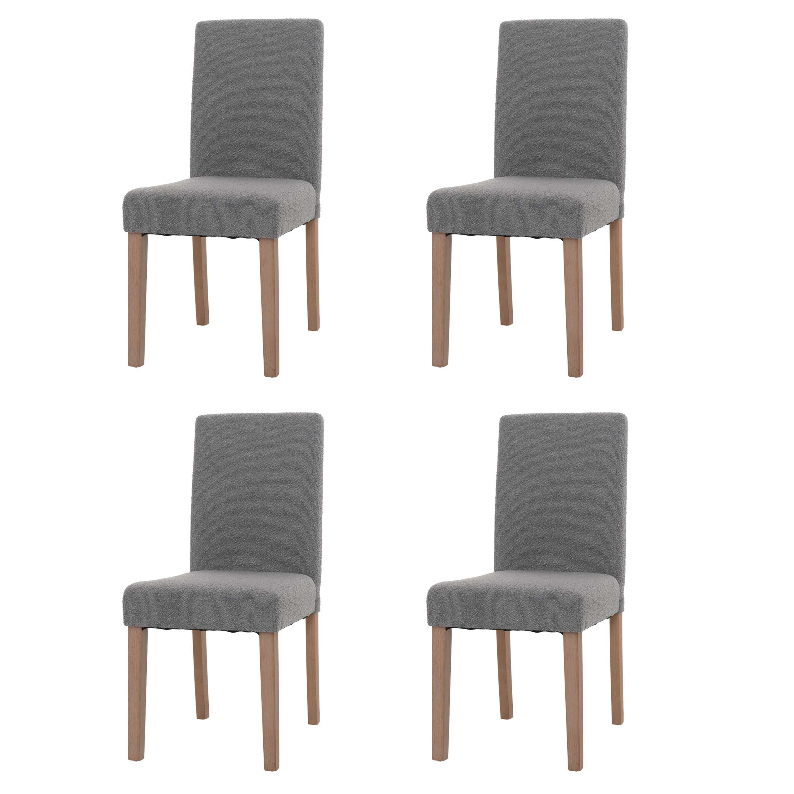 ESSZIMMERSTUHL Grau 4er-Set - Grau, Textil (42/90/50cm) - MCW