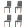 ESSZIMMERSTUHL Grau 4er-Set - Grau, Textil (42/90/50cm) - MCW