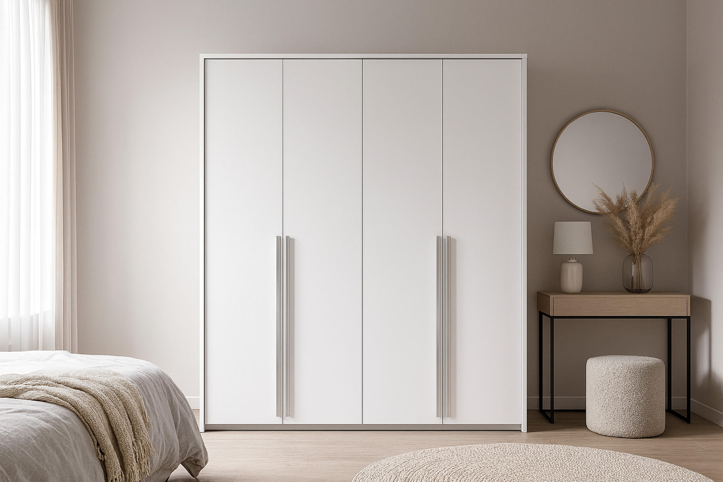 Thumbnail - Deine Möbel 24 Kleiderschrank, Weiß, Holzwerkstoff, 210x217x65 cm, Schlafzimmer, Kleiderschränke