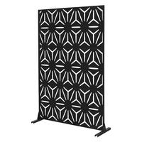 METALL-SICHTSCHUTZ Torino 120x180 cm Schwarz aus Stahl - Schwarz, Metall (120/183cm) - ML-DESIGN