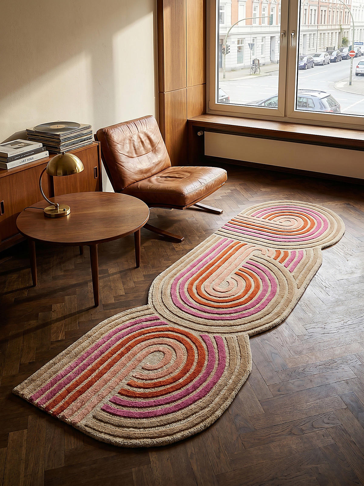 TEPPICH aus Wolle SOAR in Rosa, abstrakt, 80 x 300 cm - Rosa, Textil (300/80cm) - KADIMA DESIGN