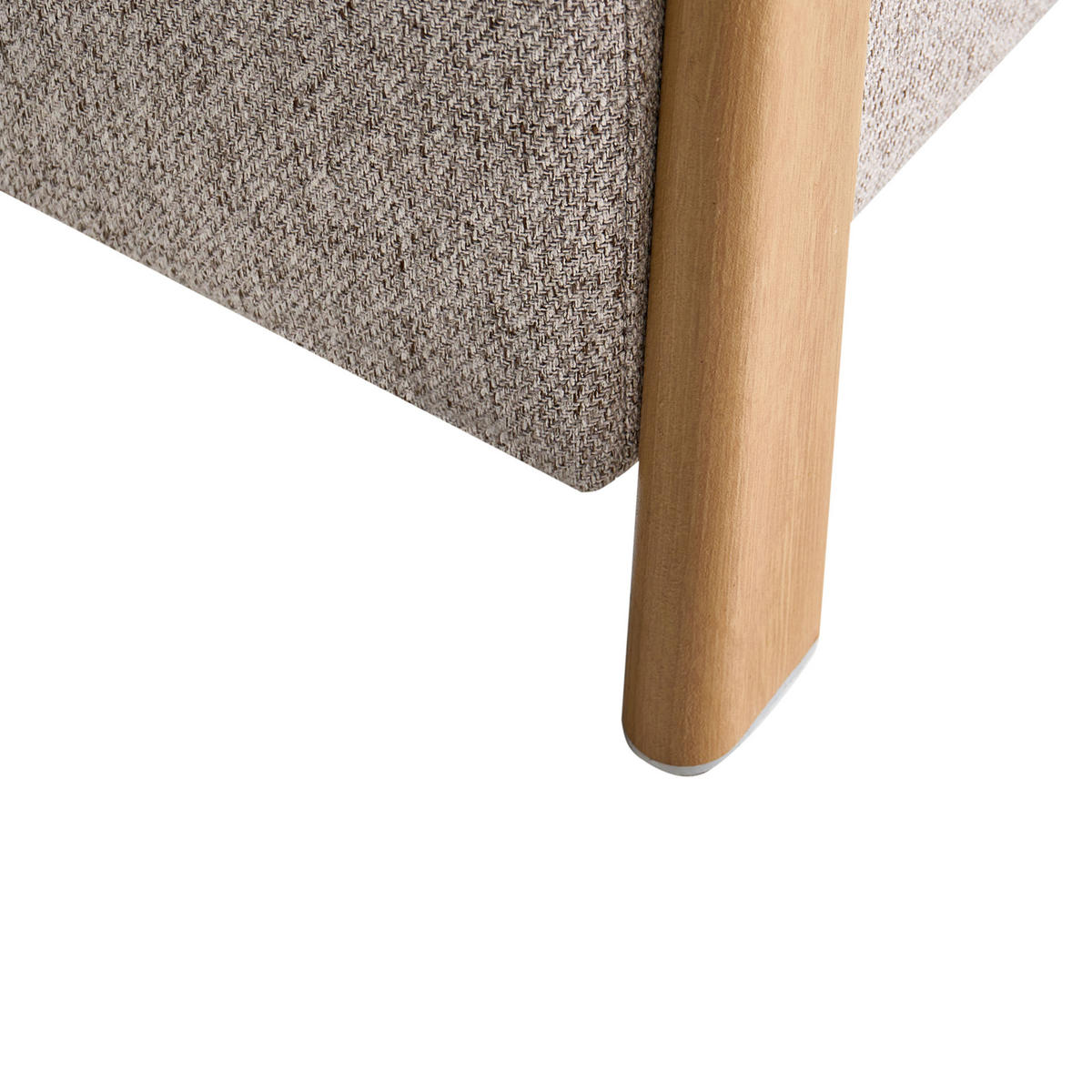 POUF cu spațiu de depozitare textil 45 cm bej Edland - maro deschis, material textil (45/44/43cm) - Beliani