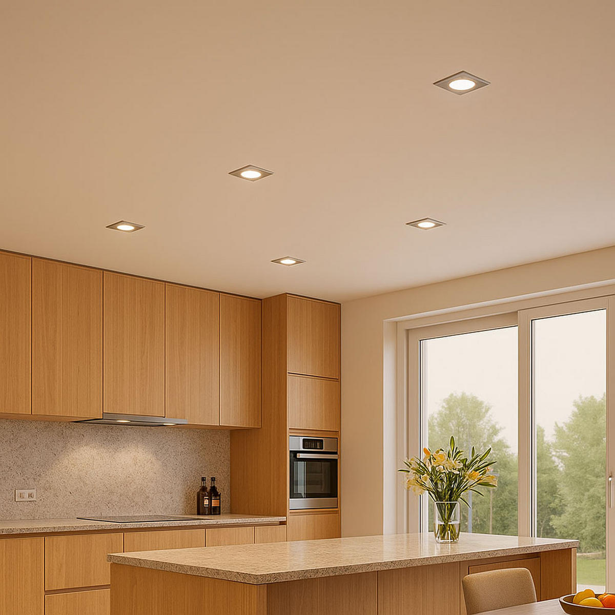 LED EINBAULEUCHTE Aluminium Silber - Silberfarben, Metall (8/8/3.5cm)