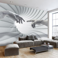 VLIESTAPETE Grau 350/245 cm - Weiß/Grau, Textil (350/1cm) - KUNSTLOFT