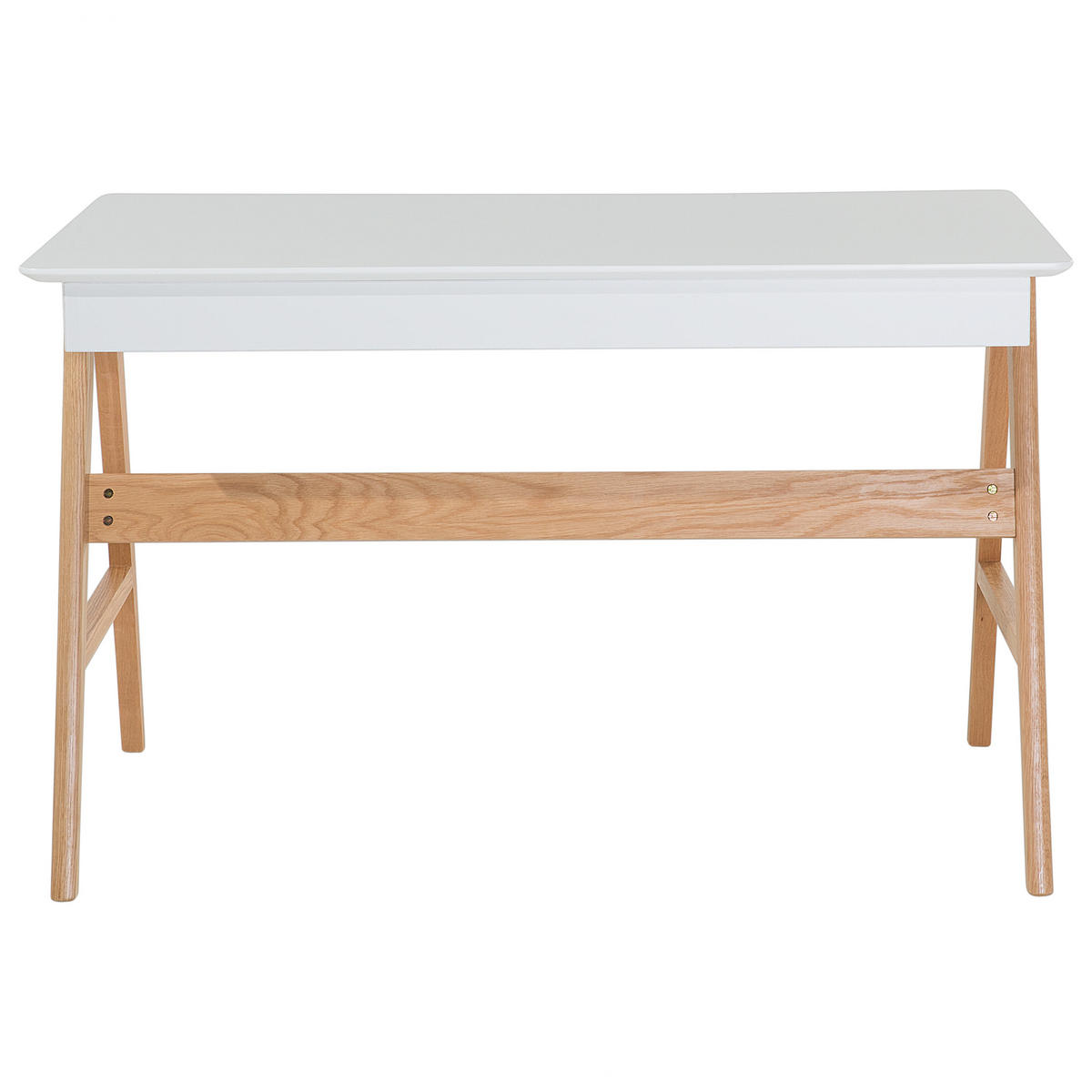 SCHREIBTISCH weiß 120/70/75 cm Sheslay - Weiß, Holzwerkstoff (70/120/75cm) - Beliani