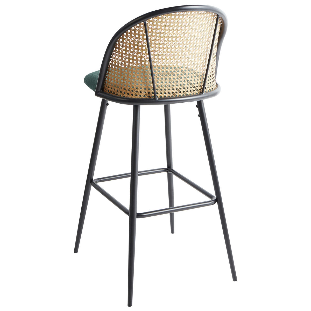 BARSTÜHLEN 2er-Set Schwarz Cornell - Schwarz/Braun, Metall (46/104/51cm) - Beliani