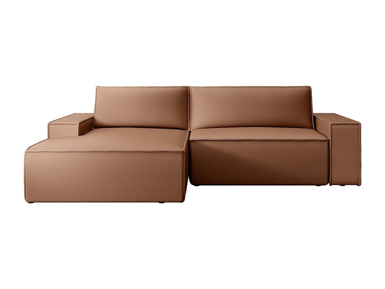 SCHLAFSOFA - 4 Personen - Stoff - Braun - - Braun, Textil (267/85/167cm) - Vente-Unique