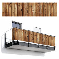BALKON-SICHTSCHUTZ Holz - Regale - Braun - Buchefarben, Kunststoff (500/130cm) - MuchoWow