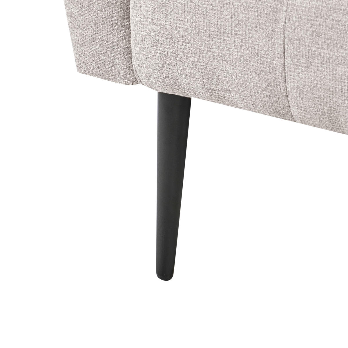 ČALOUNĚNÉ LEHÁTKO CHAISE LONGUE Látka Světle béžové Nantilly - černá/béžová, textil (175/76/69cm) - Beliani