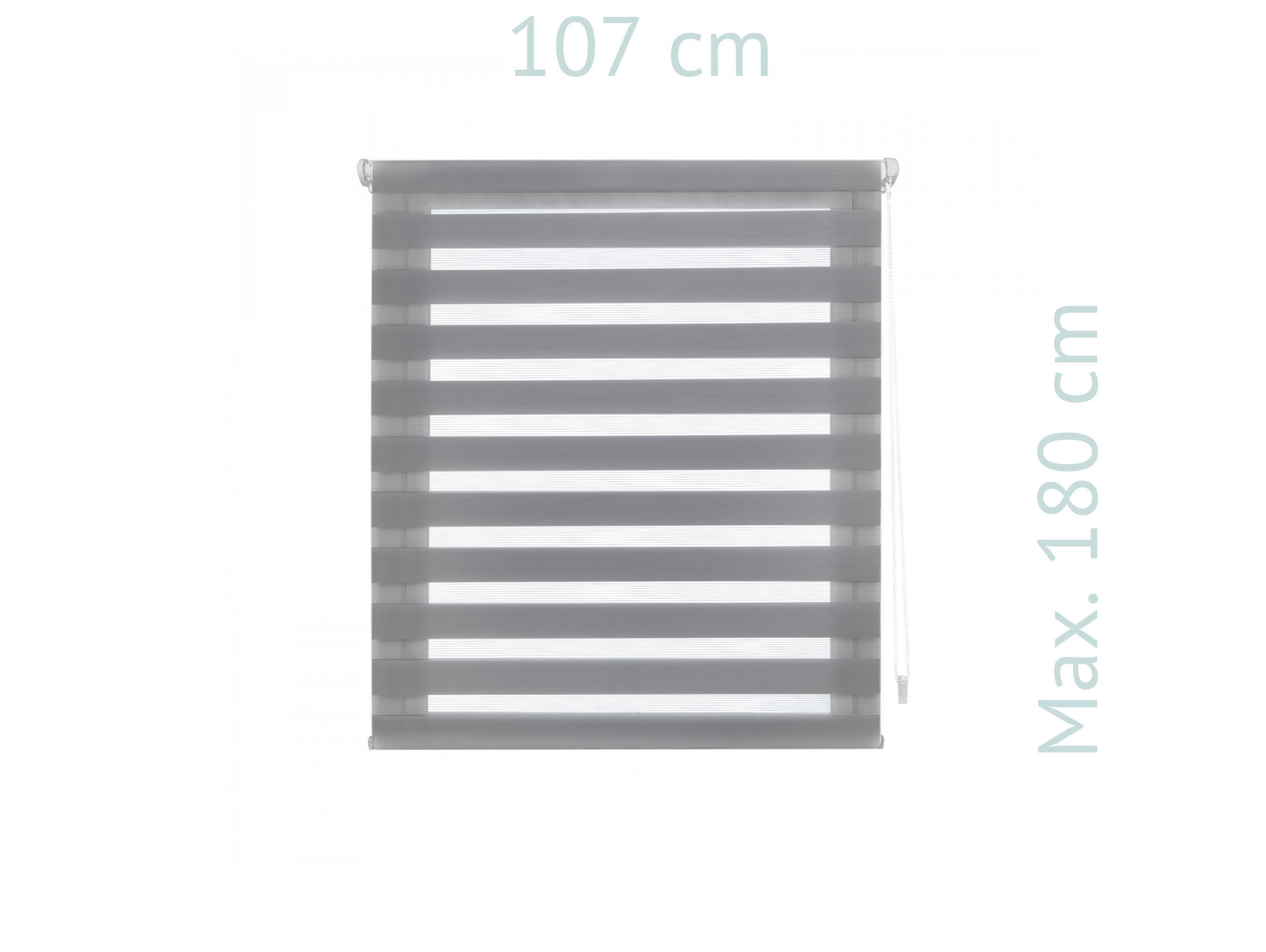 ROLLO Polyester Transluzent Grau 107x180 - Grau, Textil (107/180/1cm) - Purline