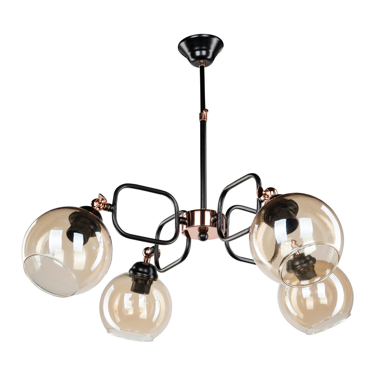 HÄNGELEUCHTE Crawley - Schwarz, Metall (55/55/57cm) - lux.pro