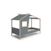 HÜTTENBETT mit schrägem Dach und verspieltem Fenster 90x190 cm 103/215,4/158.5 cm - Grün, Holz (90/190cm) - Calicosy