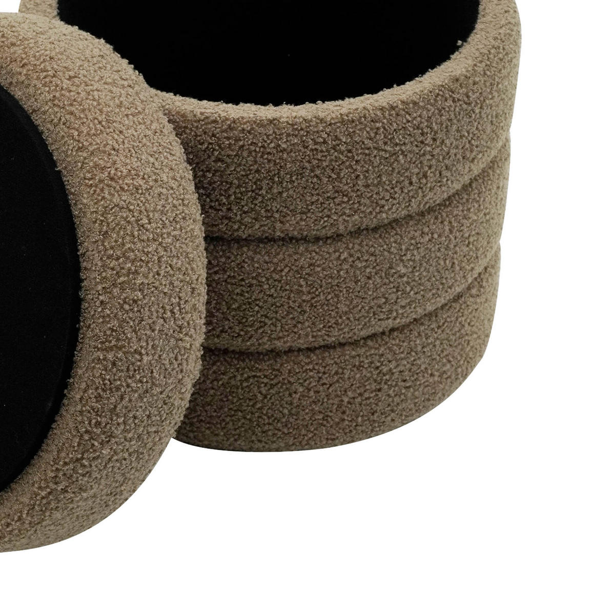 FUSSHOCKER Olivgrün 37/37/40 cm - Olivgrün, Textil (37/40/37cm) - Mobili Rebecca