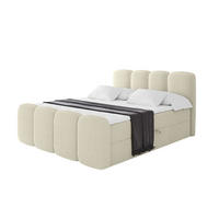 BOXBETT mit Matratze H4 und Lattenrost - NINA-Z - 140x200 cm Quelle - Beige - Sandfarben, Holzwerkstoff (140/200cm)