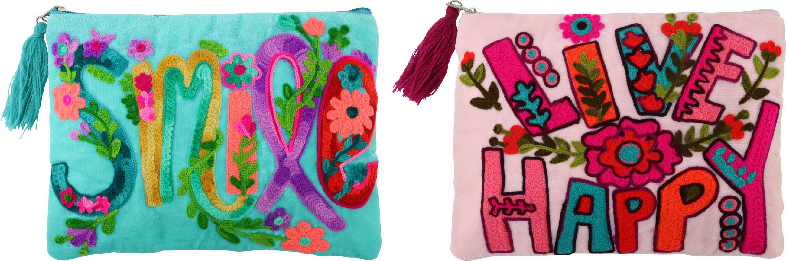 TÄSCHEN Happy Smile 2er-Set - Multicolor, Textil (21.5/16/1cm) - FURNARO
