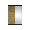 SCHWEBETÜRENSCHRANK Lino I - Schwarz/Eiche Artisan, Holzwerkstoff/Metall (120/200/58cm) - MIRJAN24