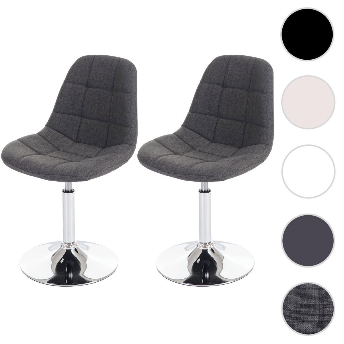 ESSZIMMERSTUHL Hellgrau 2er-Set - Hellgrau, Textil (47/84/50cm) - MCW