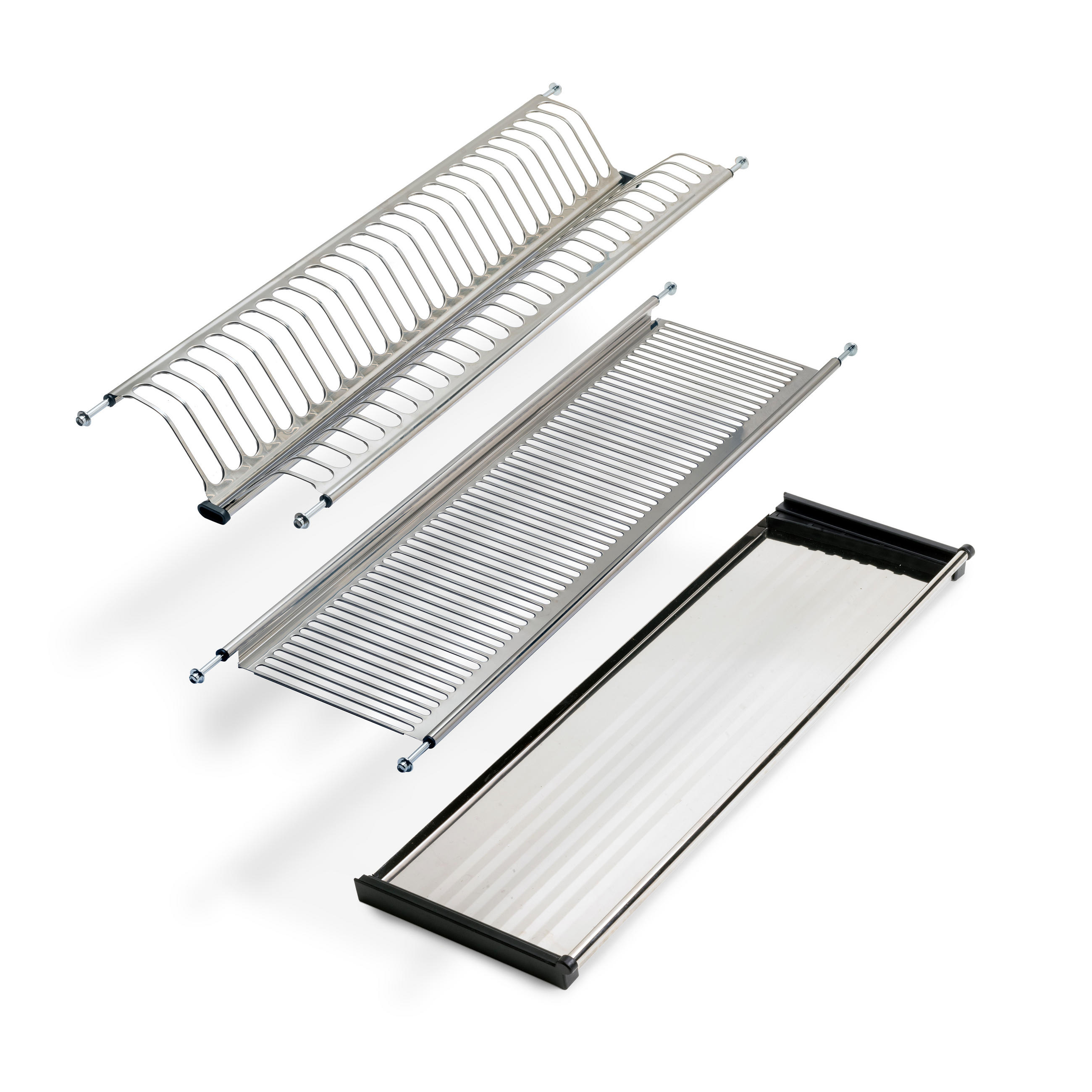 ABTROPFGESTELL aus rostfreiem Stahl Drynox, Modul 900mm, Edelstahl - Edelstahlfarben, Metall (25/14/88.5cm) - EMUCA
