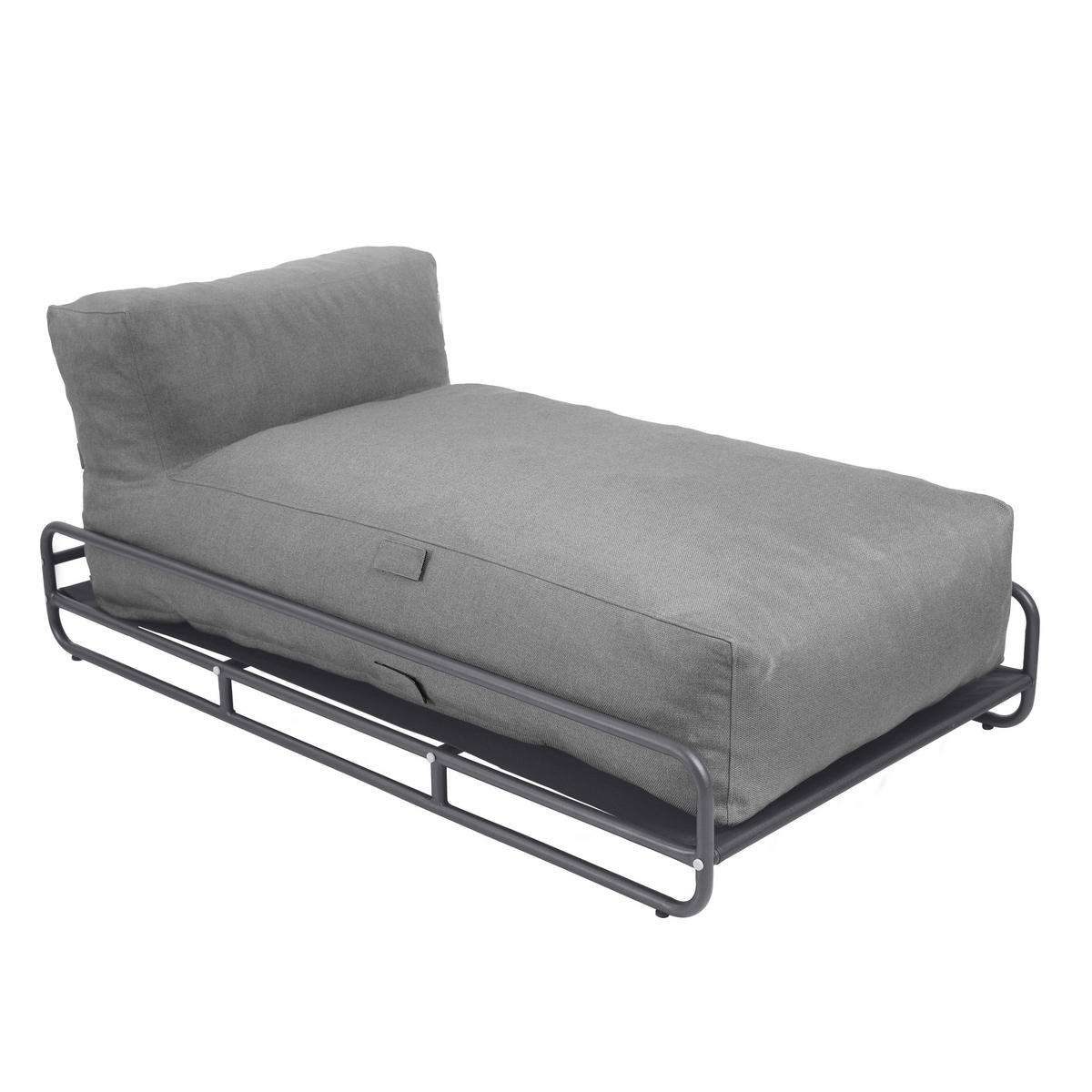 GESTELL für Chaiselongue, grau - Grau, Metall (94/30/171cm) - Oviala