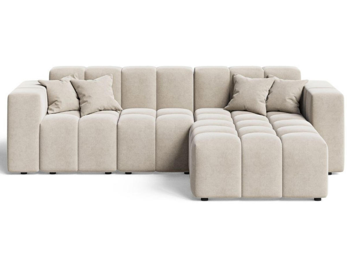 ECKSOFA Loopo Beige Rechts - Beige, Holz/Textil (265/180cm) - Graingold