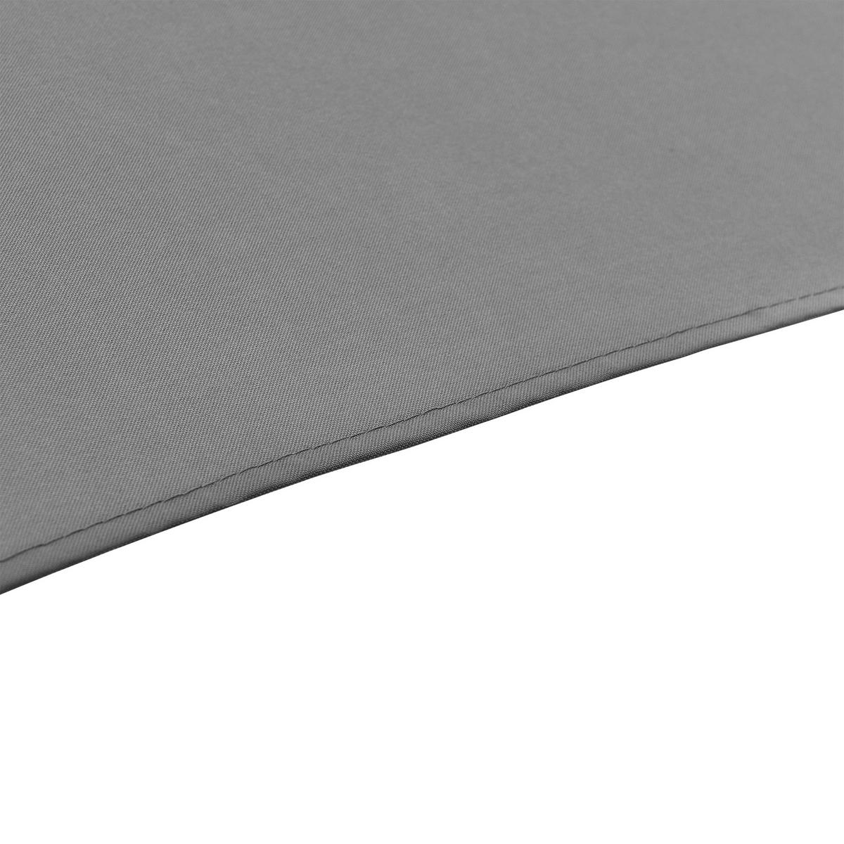HALB-SONNENSCHIRM Eger - Grau, Textil/Metall (300/150cm) - casa.pro