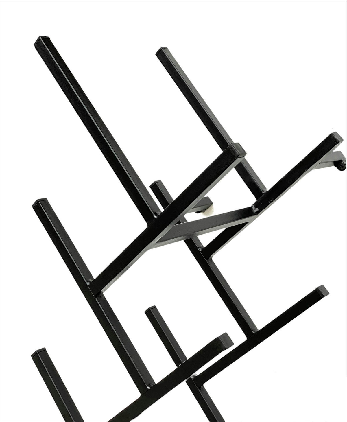 WEINREGAL für 9 Flaschen Metall Schwarz Wand 96277 - Schwarz, Metall (23/82/25cm) - DanDiBo