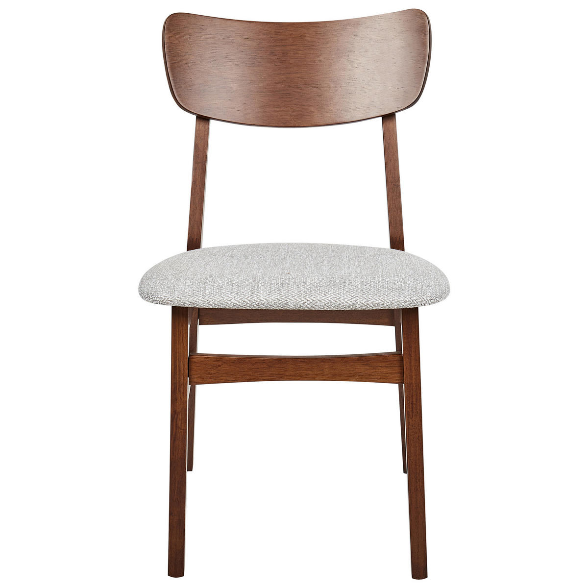 ESSZIMMERSTUHL 2er-Set Holz Braun/Grau Anoka - Hellgrau, Holz (45/80/50cm) - Beliani