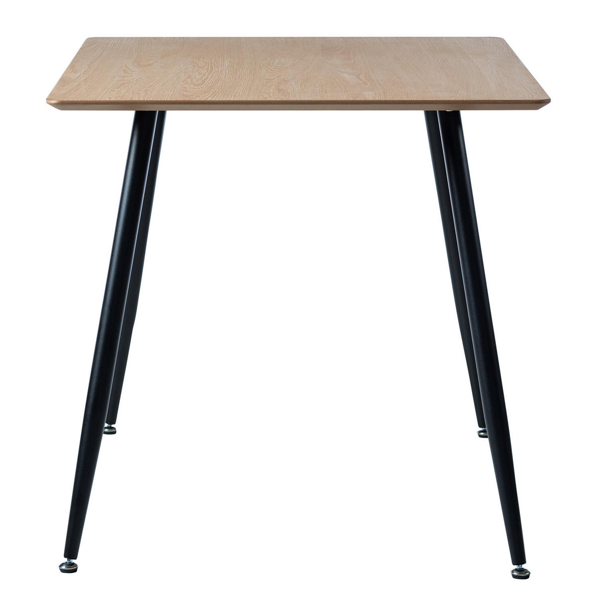 ESSTISCH - Eiche / Schwarz - Eichefarben, Holzwerkstoff/Metall (80/120/75cm) - home24