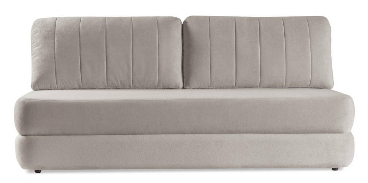 SOFA Grau-Beige ORI Mit Schlaffunktion Ohne Armlehnen - Grau, Textil (211/93/103cm) - Sepro Meble