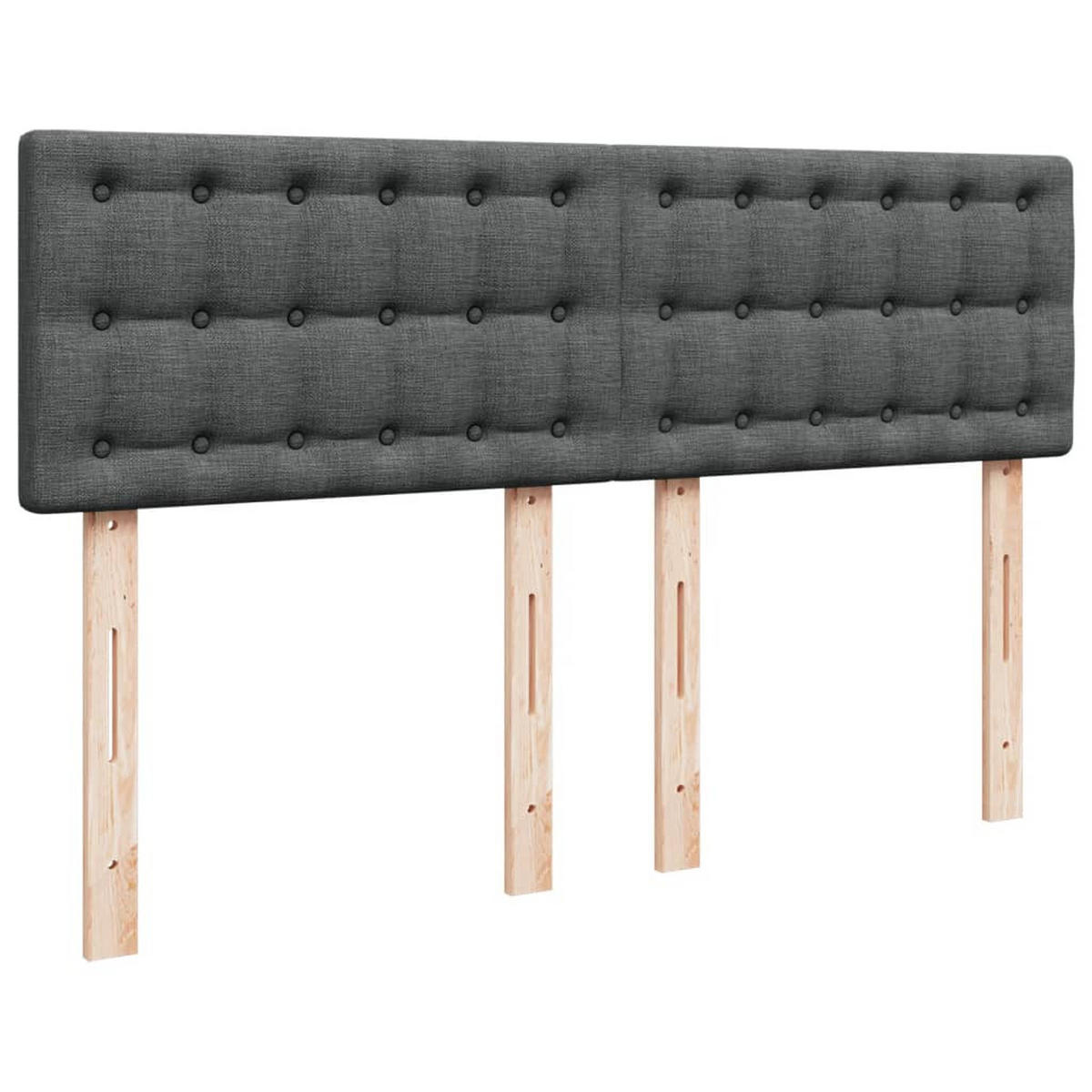 BOXSPRINGBETT 160/200 Cm Grau Gewebe - Grau, Textil (160/200cm) - vidaXL