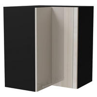ECKHÄNGESCHRANK Brerra W12/60 Schwarz / RAL 9001 creme Hochglanz 60 / 60 / 72cm - Creme/Schwarz, Holz/Holzwerkstoff (60/72/60cm) - Feldmann-Wohnen