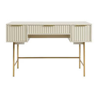 SCHREIBTISCH - 120 cm x 60 cm - Holz, Platte - Beige VITESDA - Beige, Holz (60/120/75.5cm) - Vente-Unique