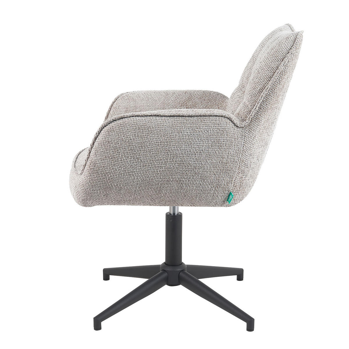 BÜROSTUHL Mika-Lea - Hellgrau/Schwarz, Textil/Metall (59/81/66cm) - DUBI Möbel