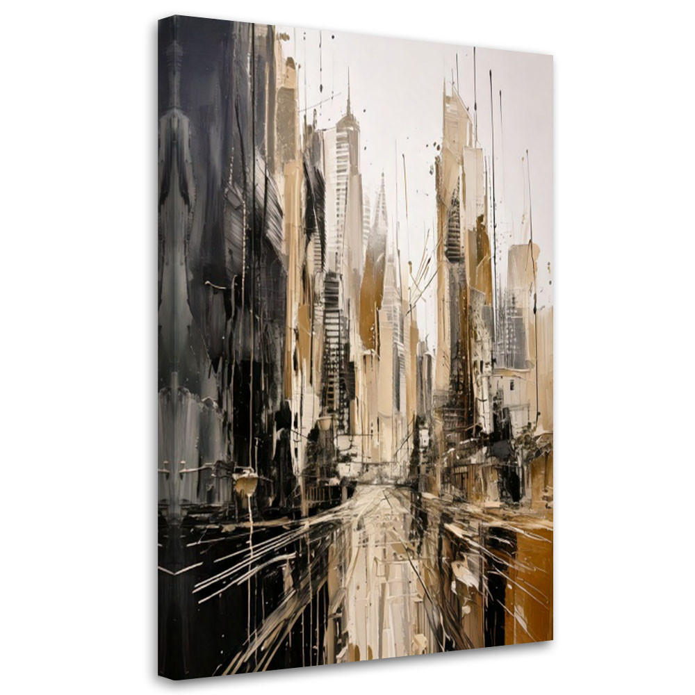 LEINWANDBILD Abstraktion 70x100cm - Beige, Textil (70/100cm) - Feeby