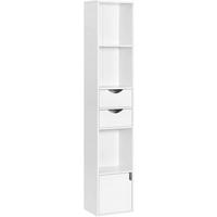 BÜCHERREGAL 30x158x24 cm, Weiß - Weiß, Holzwerkstoff (30/158/24cm) - Woltu