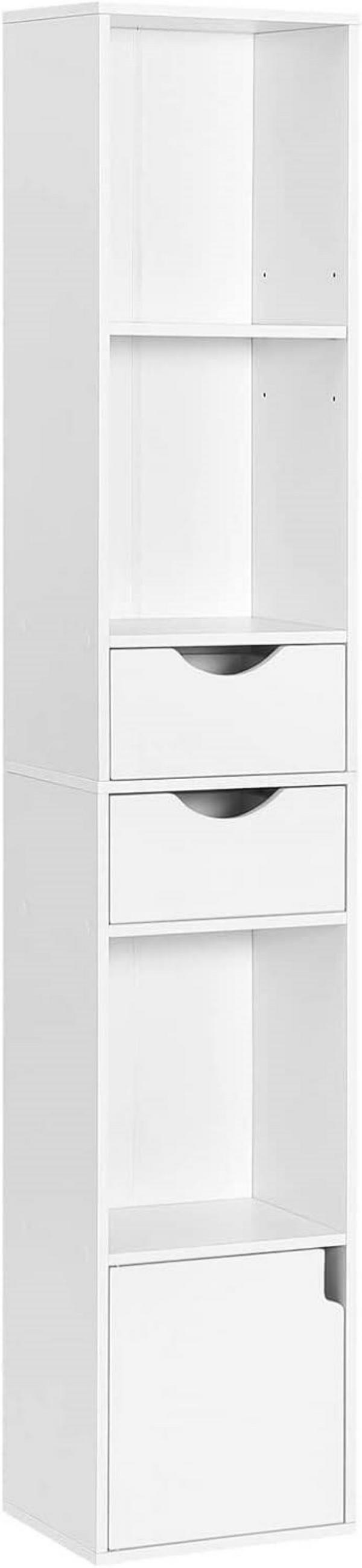 BÜCHERREGAL 30x158x24 cm, Weiß - Weiß, Holzwerkstoff (30/158/24cm) - Woltu